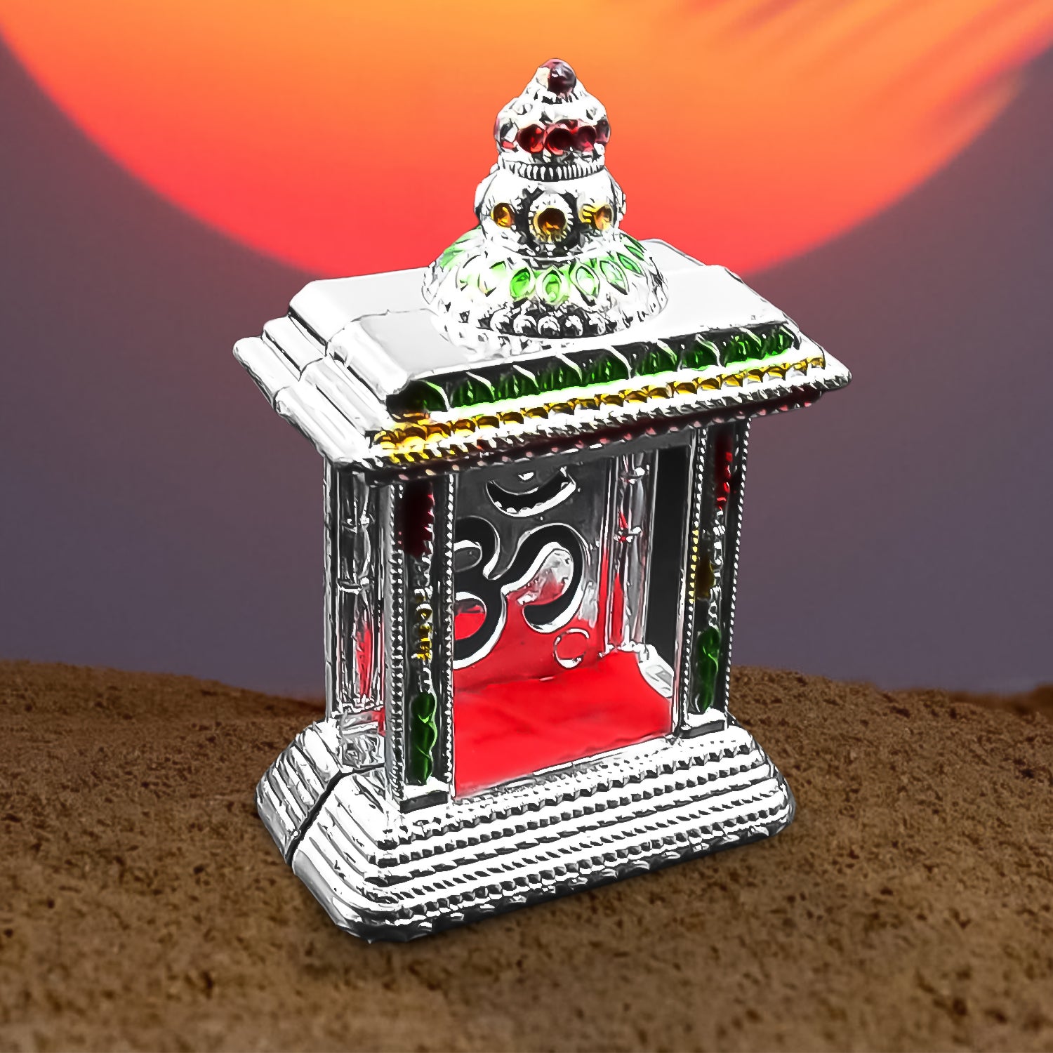 Adhesive Small Om Temple Car Dashboard Temple (1 Pc) Adhesive Small Om Temple Car Dashboard Temple (1 Pc)